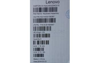 Lenovo 5CB1N90847 C-Cover with keyboard, UK English, Arctic Grey, UK