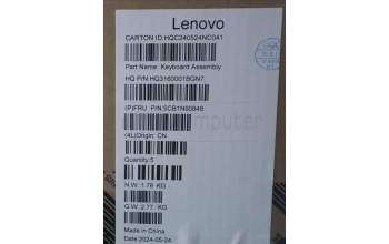 Lenovo 5CB1N90848 C-Cover with keyboard, Ukraine, Arctic Grey, US