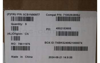 Lenovo 5CB1N90977 C-Cover with keyboard, UK English, Cloud Grey, Backlight, Fingerprint, UK