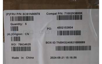 Lenovo 5CB1N90978 C-Cover with keyboard, Italian, Cloud Grey, Backlight, Fingerprint, UK