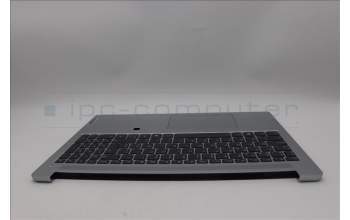 Lenovo 5CB1N90989 C-Cover with keyboard, Belgian, Cloud Grey, Backlight, Fingerprint, UK