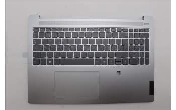 Lenovo 5CB1N90992 C-Cover with keyboard, Switzerland, Cloud Grey, Backlight, Fingerprint, UK