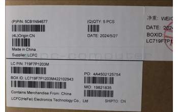 Lenovo 5CB1N94677 C-Cover with keyboard, German, Arctic Grey, Non-Backlight, UK