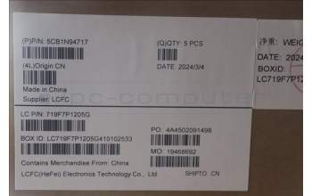 Lenovo 5CB1N94717 C-Cover with keyboard, Switzerland, Arctic Grey, Non-Backlight, Non-Fingerprint, UK