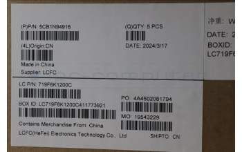 Lenovo 5CB1N94916 C-Cover with keyboard, English, Arctic Grey, US