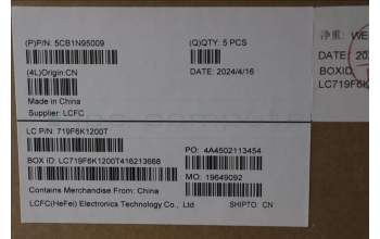 Lenovo 5CB1N95009 C-Cover with keyboard, French, Arctic Grey, US