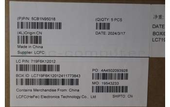 Lenovo 5CB1N95018 C-Cover with keyboard, Nordic, Arctic Grey, UK