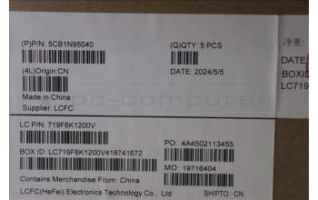 Lenovo 5CB1N95040 C-Cover with keyboard, French, Arctic Grey, US