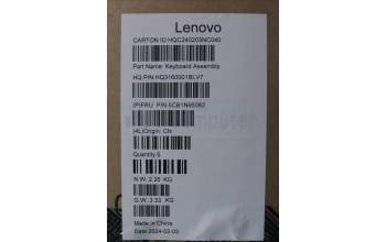 Lenovo 5CB1N95062 C-Cover with keyboard, English, Luna Grey, Fingerprint, US