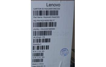 Lenovo 5CB1N95065 C-Cover with keyboard, Italian, Luna Grey, Fingerprint, UK