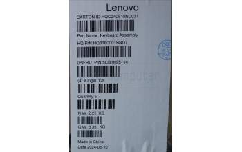 Lenovo 5CB1N95114 C-Cover with keyboard, Nordic, Cosmic Blue, Fingerprint, UK
