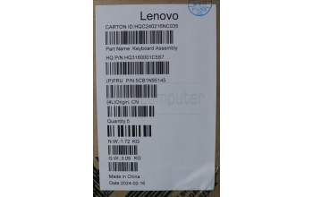 Lenovo 5CB1N95145 C-Cover with keyboard, Switzerland, Storm Grey, Fingerprint, UK