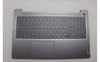 Lenovo 5CB1N95265 C-Cover with keyboard, US English Euro, Arctic Grey, Backlight, Fingerprint, US