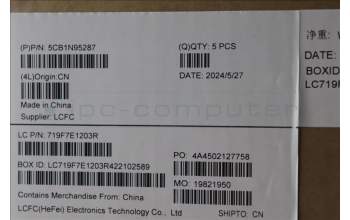 Lenovo 5CB1N95287 C-Cover with keyboard, UK English, Arctic Grey, Backlight, Fingerprint, UK