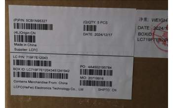 Lenovo 5CB1N95327 C-Cover with keyboard, US English Euro, Abyss Blue, Backlight, Fingerprint, US