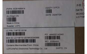 Lenovo 5CB1N95414 C-Cover with keyboard, UK English, Arctic Grey, Non-Backlight, UK