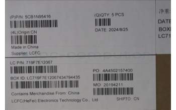 Lenovo 5CB1N95416 C-Cover with keyboard, Spanish, Arctic Grey, Non-Backlight, UK