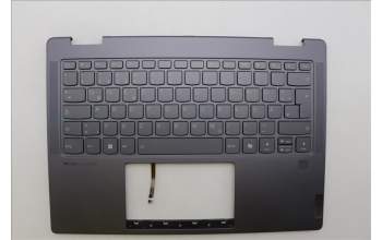 Lenovo 5CB1N95765 C-Cover with keyboard, German, Storm Grey, FingerPrint, UK