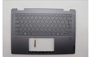 Lenovo 5CB1N95772 C-Cover with keyboard, Switzerland, Storm Grey, FingerPrint, UK