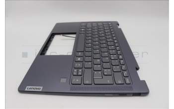 Lenovo 5CB1N95784 C-Cover with keyboard, French, Storm Grey, FingerPrint, US