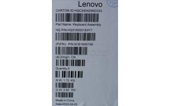 Lenovo 5CB1N95799 C-Cover with keyboard, Portuguese, Storm Grey, Non-FingerPrint, UK