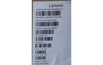 Lenovo 5CB1N96890 C-Cover with keyboard, Nordic, Arctic Grey, Non-FingerPrint, UK