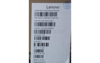 Lenovo 5CB1N96893 COVER UpperCaseASM SLV H83DK NFP ARG