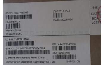 Lenovo 5CB1N97069 C-Cover with keyboard, French, Arctic Grey, Backlight, Fingerprint, US