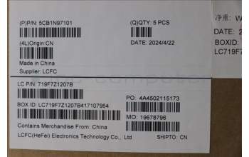 Lenovo 5CB1N97101 C-Cover with keyboard, French, Arctic Grey, Backlight, Non-Fingerprint, US