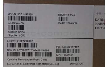 Lenovo 5CB1N97520 C-Cover with keyboard, Spanish, Arctic Grey, Non-Backlight, UK