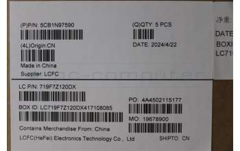 Lenovo 5CB1N97590 C-Cover with keyboard, German, Abyss Blue, Non-Backlight, UK