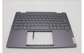 Lenovo 5CB1N97613 C-Cover with keyboard, Hungarian, Storm Grey, Fingerprint, UK