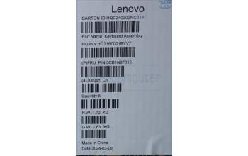 Lenovo 5CB1N97615 C-Cover with keyboard,Greek,Storm Grey,FingerPrint