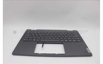 Lenovo 5CB1N97633 C-Cover with keyboard, Belgian, Storm Grey, FingerPrint, UK
