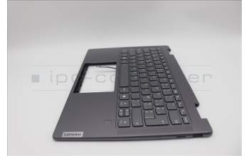 Lenovo 5CB1N97633 C-Cover with keyboard, Belgian, Storm Grey, FingerPrint, UK