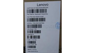 Lenovo 5CB1N97662 C-Cover with keyboard, Bulgarian, Storm Grey, Non-FingerPrint, UK