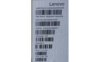 Lenovo 5CB1N98051 C-Cover with keyboard, Italian, Tidal Teal, Non-FingerPrint, UK