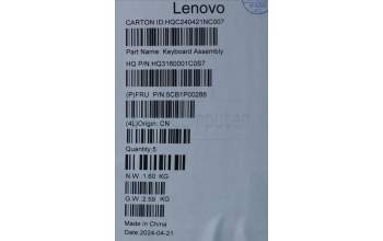Lenovo 5CB1P00288 C-Cover with keyboard, Nordic, Tidal Teal, Non-FingerPrint, UK