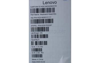 Lenovo 5CB1P00297 C-Cover with keyboard,UK English,Tidal Teal,Non_Fingerprint