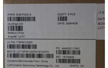 Lenovo 5CB1P00313 C-Cover with keyboard, Bulgarian, Luna Grey, UK