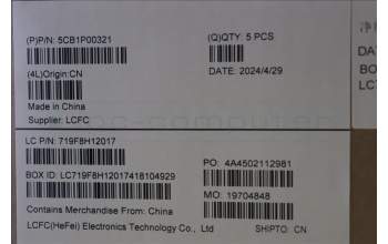 Lenovo 5CB1P00321 C-Cover with keyboard, Greek, Luna Grey, US