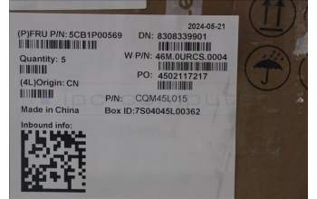 Lenovo 5CB1P00569 C-Cover with keyboard, Russian, Luna Grey, Backlight, US