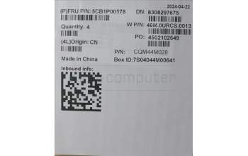 Lenovo 5CB1P00578 C-Cover with keyboard, Greek, Luna Grey, Backlight, US