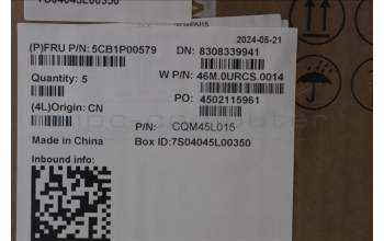 Lenovo 5CB1P00579 C-Cover with keyboard, Hebrew, Luna Grey, Backlight, US