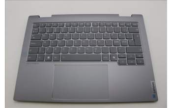 Lenovo 5CB1P00584 C-Cover with keyboard, Nordic, Luna Grey, Backlight, UK