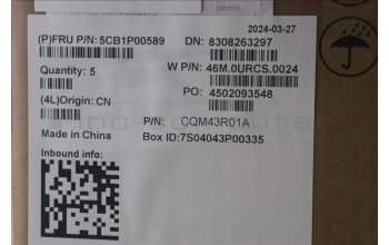 Lenovo 5CB1P00589 COVER Upper Case ASM_BEL W 21MX LG BL