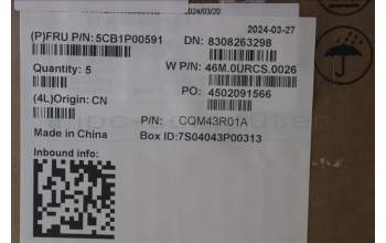 Lenovo 5CB1P00591 C-Cover with keyboard, French, Luna Grey, Backlight, US