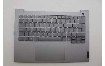 Lenovo 5CB1P00816 C-Cover with keyboard, Czech Slovakian, Arctic Grey, Backlight, UK