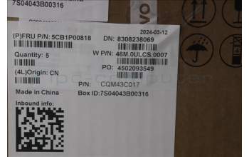 Lenovo 5CB1P00818 C-Cover with keyboard,US English Euro,Arctic Grey,Backlight