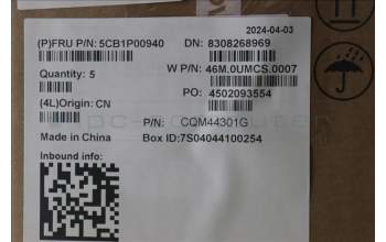 Lenovo 5CB1P00940 C-Cover with keyboard,US English Euro,Arctic Grey,Backlight